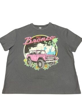 Ford Kids Short-Sleeve Graphic Tee in Gray with Pink Bronco